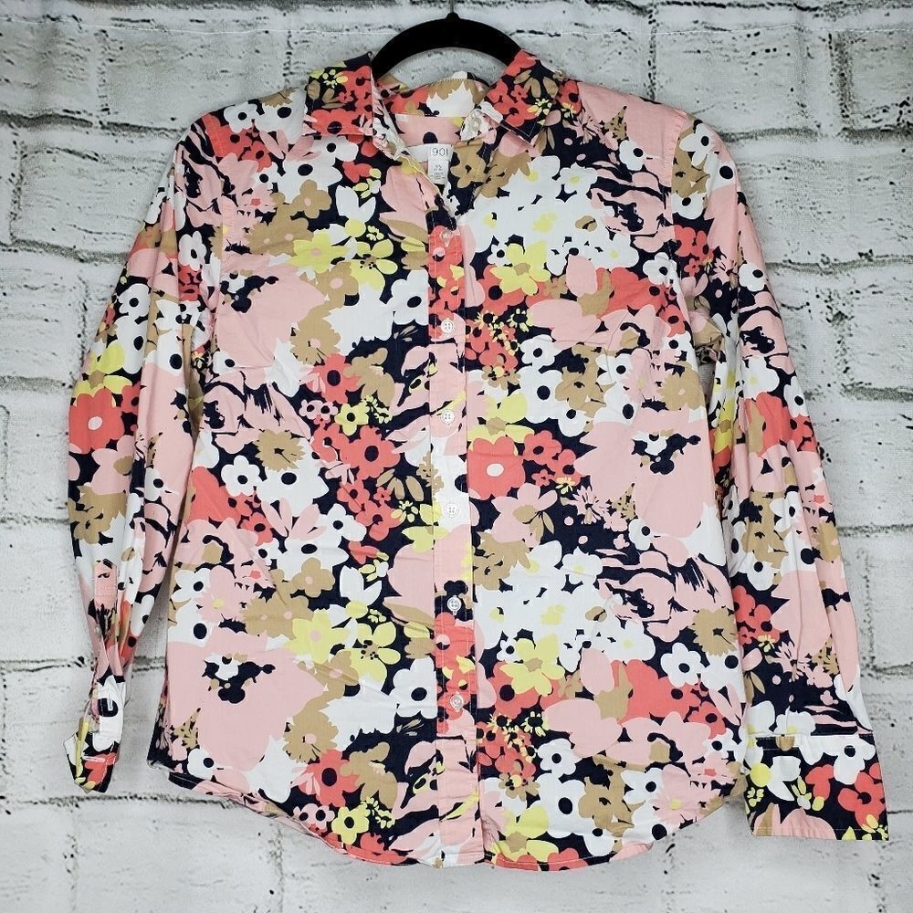 1901 nordstrom print button up print floral shirt